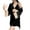 Black Sleepwear for women and men _r, variant on AINIYS V Neck Velvet Lace Trim Sleep Dress and Robe Set, Solid Color, Adjustable Straps, Women's Pajama Nightwear for Relaxing Nights Wine L