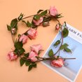thumbnail image 3 of IBASETOY 1Pc Simulation Rose Vine Fake Flowers Hanging for Indoor Decoration and Photo Shoots, 3 of 8