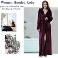 thumbnail image 3 of Longue Robe à Capuche pour Femmes en Molleton de Flanelle Luxueux, Peignoir Pleine Longueur, Pyjama d'Hiver Chaud, Robe de Nuit de Douche, 3 of 7