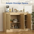 thumbnail image 3 of Buffet Cabinet with Storage, Coffee Bar Cabinet with 3 Doors and Adjustable Shelf, Modern Kitchen Buffet Sideboard for Living Room, Kitchen, Natural, 3 of 16