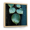 thumbnail image 2 of Designart "Harmony In Aqua Leaf Photography" Leaves Floater Framed Canvas Prints, 2 of 5