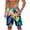 Green, variant on Miqool Mens Swim Trunks Holiday Hawaiian Floral Beach Shorts Quick Dry Board Shorts Bathing Suit with Pockets
