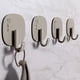 thumbnail image 5 of Ganchos de pared adhesivos fuertes estilo crema | Paquete de 4 ganchos de montaje sin costura de plástico gris para puertas de cocina de baño | Carga pesada de hasta 15 kg | Perchas organizadoras, 5 of 5