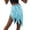Blue, variant on GPOECD Plus Size Skirts Latin Dance 2026 Spell Layer Tassel Asymmetrical Skirt for National Standard Practice Short Skirt Blue,XXL