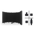 thumbnail image 1 of Tignapoo Professional Microphone Isolation Shield with Pop Filter, Noise Reduction, and Windscreen for Studio-Quality Audio Recording - Black, Foldable Design, 150° Angle, 21cm Stand Height, 1 of 5