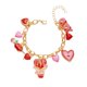 thumbnail image 1 of Pulsera de San Valentín con dije de letra de corazón y flor de rosa, pulsera de longitud ajustable, regalo de cumpleaños para novia, 1 of 8