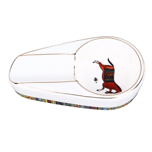 Cenicero Para Cigarros, Cenicero Para Puros Decorativo De Cerámica De Fácil Limpieza Con Forma única, Evita Resbalones Para Sala De Estar