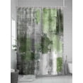 thumbnail image 5 of Fsddascl Sage Green Grey Shower Curtain Set - Extra Long 72" x 96" Bathtub Curtain with 12 Hooks, Modern Oil Painted Abstract Art Aesthetics Waterproof Fabric Stall Shower Curtains for Bathroom, 5 of 6