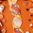 thumbnail image 4 of Btomtd 196.85"x2.55" Faux Linen Woven Ribbon with Pumpkin and Maple Leaf for Halloween Thanksgiving Ornaments Holiday Party Decoration Ribbon for Crafting, A, 4 of 6