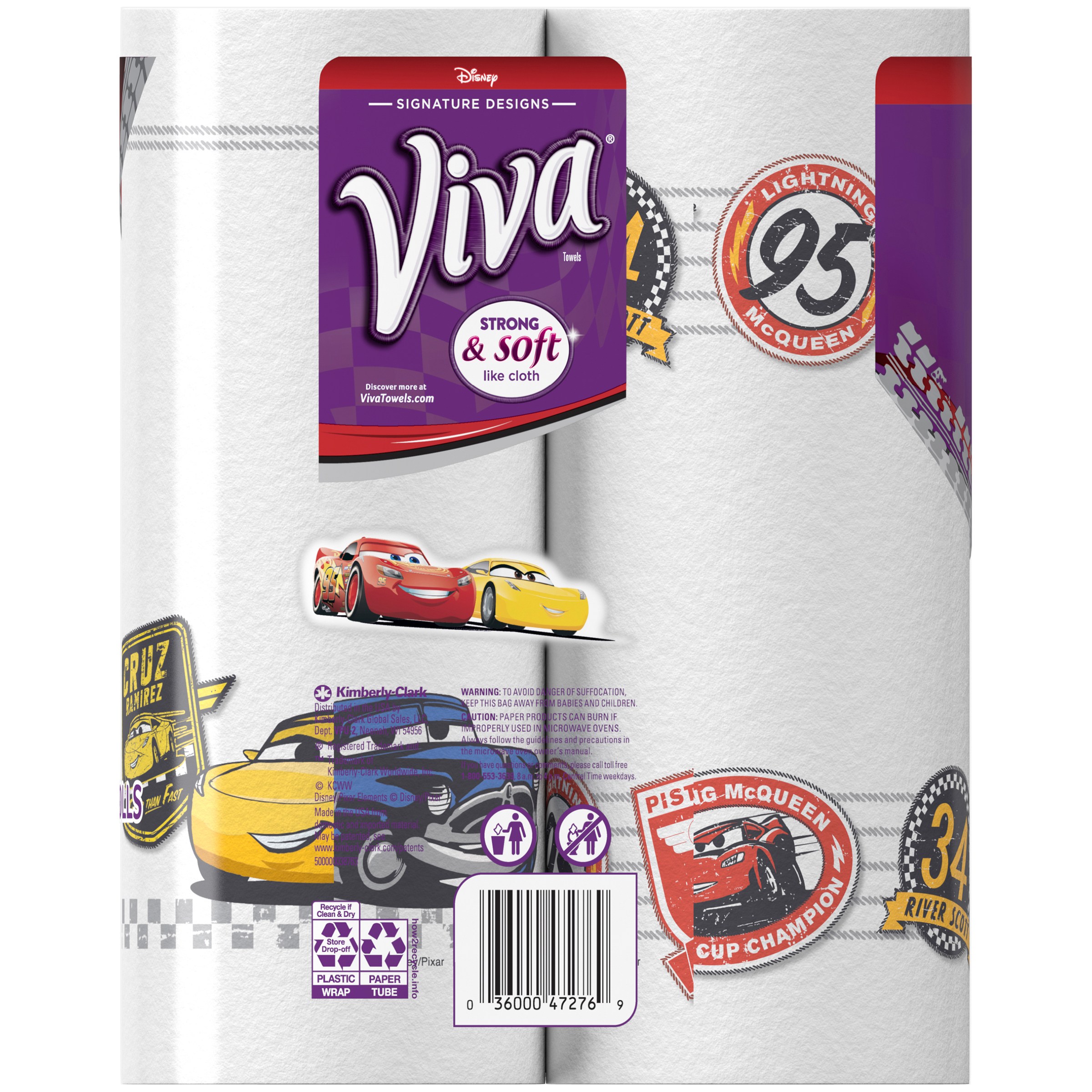 Viva Paper Towels, Choose-A-Sheet, Cars Print, 2 Big Rolls - image 5 of 8