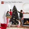 thumbnail image 4 of Best Choice Products 6ft Pre-Lit Black Christmas Tree, Artificial Holiday Decoration w/ 947 Branch Tips, 250 Lights, 4 of 9