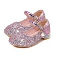 thumbnail image 1 of Crystal Slippers Cinderella Party Wedding Sequined Princess Leather Shoes, 1 of 3