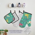 thumbnail image 5 of Kigai Cartoon Horse Oven Mitts and Pot Holders with Chef Apron,Set of 5 Heat Resistant Kitchen Gloves and Silicone Non-Slip Potholders Adjustable Neck Buckle Chef Apron, 5 of 6
