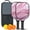 Black, variant on Pickleball Paddles Set Of 2, Fiberglass Surface, Liquid & Marble Print, 4 Balls & Bag