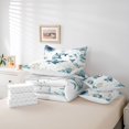 thumbnail image 6 of Manfei Watercolor Killer Whale 7 Pieces Full Size Bedding Sets,Cute Ocean Animal Full Size Bed in a Bag,Green White,Reversible, 6 of 8