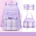 thumbnail image 2 of School Backpack for Girls Cute with Lunch Box Pencil Case for Teens Kids Lightweight Bookbag for Elementary Middle High College 3PCS Quilted, 2 of 6