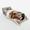 thumbnail image 2 of Ambesonne Monstera Bedding Set 3 Pcs, Abstract Mid Century Leaf, TwinXL, Redbrown Dusk Black, 2 of 2