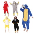 thumbnail image 2 of Pijama de invierno de dibujos animados de Sonic The Hedgehog para adultos, mono de peluche, juego de cosplay, pijama de cuerpo completo, linda pareja de una pieza, 2 of 5
