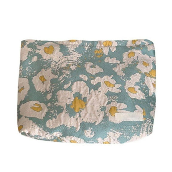 Travel Makeup Bag Large Zipper Pouch Brocade Jacquard Cosmetic Organizer Exquisite Storage Washable Portable Clutch Woven Bag for Women