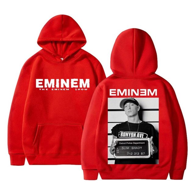 TIANCHU Eminem Shady Unisexe Chandail à Capuchon en Molleton de Coton Surdimensionné (TP-4TG), m, Rouge