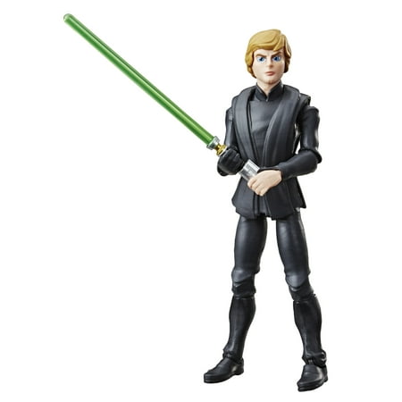 Star Wars Galaxy of Adventures Luke Skywalker (Jedi Master) 5-inch Scale Figure with Lightsaber Feature, 4 and
