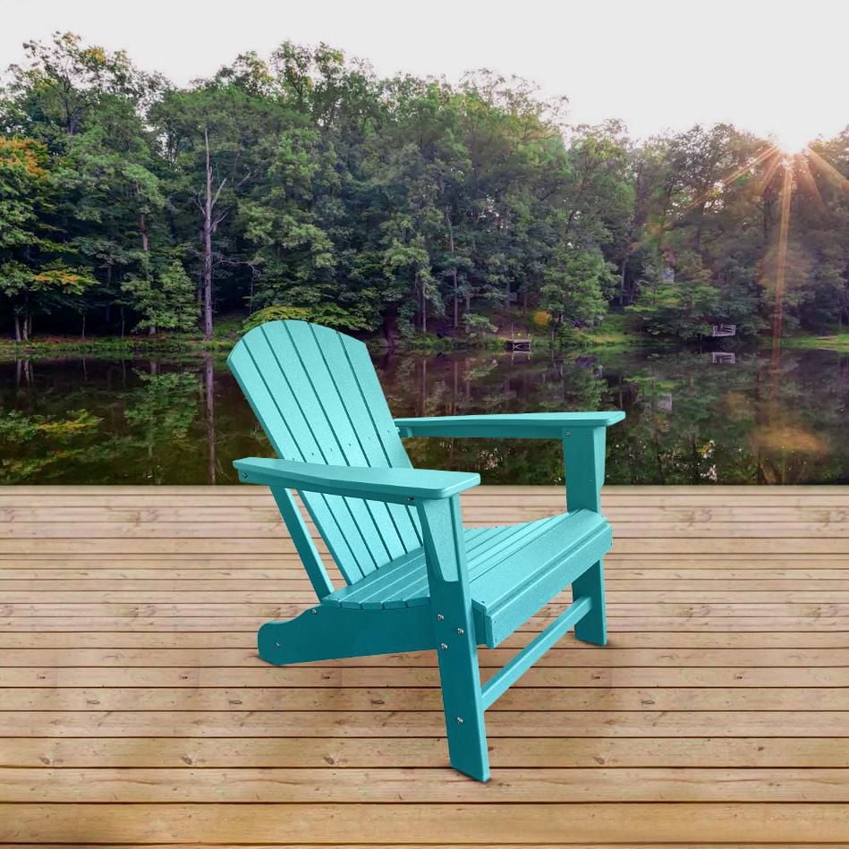 Chaise Adirondack traditionnelle en résine bleu Lake Louise