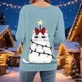 thumbnail image 5 of Jovrlynd Christmas Shirts Women Ugly Funny Cute Crewneck 3/4 Sleeve Tops Loose Holiday Graphic Tee, S-5XL, 5 of 7