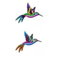 thumbnail image 1 of 2 uds decoración de pared colorida estatua de colibrí escultura ilustraciones decoración libre, 1 of 5