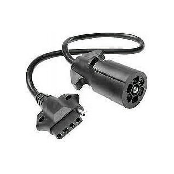 Seachoice 7-Way Round to 5-Way Flat Boat Trailer Adapter Plug, 8 In.