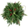 thumbnail image 4 of Northlight LED Lighted Red Berries and Mixed Pine Hanging Christmas Basket - 18", 4 of 6