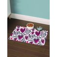 thumbnail image 2 of Love Pattern Mat Rectangle - , White, Small, 2 of 3