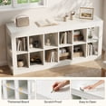 thumbnail image 4 of 12 Cube Organizer Bookcase, 2-Tier Open Storage Shelf, 52" Horizontal Bookshelf for Living Room, Bedroom, Office, Toy or Display Storage, 4 of 8