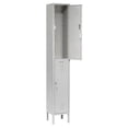 thumbnail image 7 of 2-Tier 2 Door Locker, 12"Wx18"Dx36"H, Gray, Assembled, 7 of 7