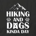 thumbnail image 2 of Hiking and Dogs Kinda Day T-Shirt | Cute Dog Black Tee Gift, 2 of 5
