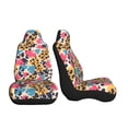 thumbnail image 4 of Car Seat Covers Are Protected From Dust And Spillage And Elastic Straps Are Easy To Install For Easy Car Suv Truck Delivery Leopard Print Pattern Rainbow_1 2 Pcs, 4 of 8
