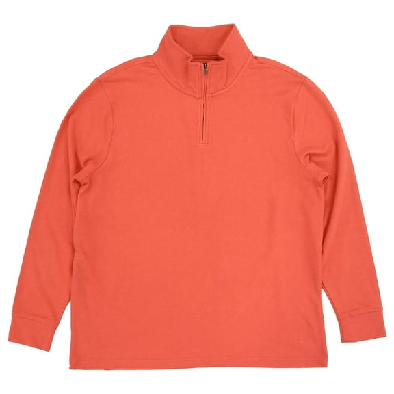 St. Johns Bay Mens Rose Of Sharon Pink Quarter-Zip Pullover Sweatshirt X-Large