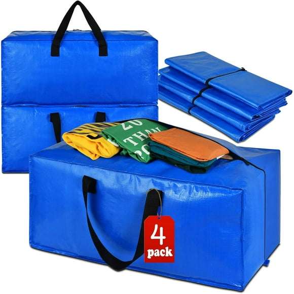 Extra Large Storage with Heavy Duty Moving Bags, Space Saving and Waterproof Protection for Multi-Use Storage Needs, Compatible with IKEA Frakta Cart