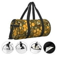 thumbnail image 5 of KLL Bees and Honeycombs Duffle Bag For Men Women Sport Gym Fitness Tote Travel Training Workout Basketball Football Weekender, 5 of 8