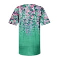 thumbnail image 4 of Brilliant Womens Tops under $10 Spring Summer 2024 Women Fashion Casual Print Round Neck Loose Short Sleeve T-shirt Top Blouse Pullover, 4 of 5