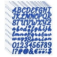 thumbnail image 1 of Unique Bargains Alphabet Letters Numbers Stickers, Self Adhesive Cursive, Dark Blue 6 Sheets, 1 of 6