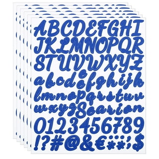 Glitter Cursive Alphabet Letter Stickers, 1-Inch, 50-count, Gold