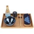 thumbnail image 3 of Ymiko Portable Japanese Ceramic Tea Set With Bamboo Tea Tray Service Tool Tea Ceremony, 3 of 8