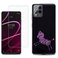 thumbnail image 1 of Slim-Fit Gel TPU Phone Case for T-Mobile Revvl 6 Pro 5G, with Tempered Glass Screen Protector, by OneToughShield ® - Zebra Running, 1 of 3