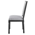 thumbnail image 3 of French Vintage Side Dining Chair, Fabric, Wood, Black Grey Gray, Modern Contemporary Urban Design, Kitchen Room Cafe Bistro Restaurant Hospitality, 3 of 8