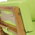 thumbnail image 3 of Oceanna Outdoor Acacia Wood Expandable Daybed with Cushions, Teak, Light Green, and Khaki, 3 of 7