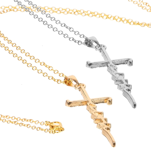 KAKOWELY 2 collares con colgante de cruz para mujer, delicado collar con cadena para el cuello, joyería para niña