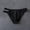 c01Black, variant on Men's Brief Underwear Lace See Through Underpants Jacquard Mesh Breathable Low Waist U Convex Pouch Underpants Red M