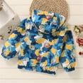 thumbnail image 4 of Toddler Kids Baby Boys Cartoon Car Print Jacket Zipper Hooded Windproof Coat Windbreaker Outwear Blue 3-4 Years, 4 of 6