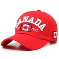 thumbnail image 6 of New Summer Men's Baseball Cap Hip Hop Embroidery Letter Canada Cap Ladies Men's Hombre Hat Casual Hip-hop Hat Canada Dad Hat Maple Leaf Flag Cap Embroidered Unisex, 6 of 7