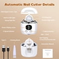 thumbnail image 4 of WETRBWEH Electric Nail Clipper, 2-in-1 Automatic Nail Cutter with LED Light & 2.5X Magnifier, Safe Painless Low Noise for Seniors & Adults, White, 4 of 10